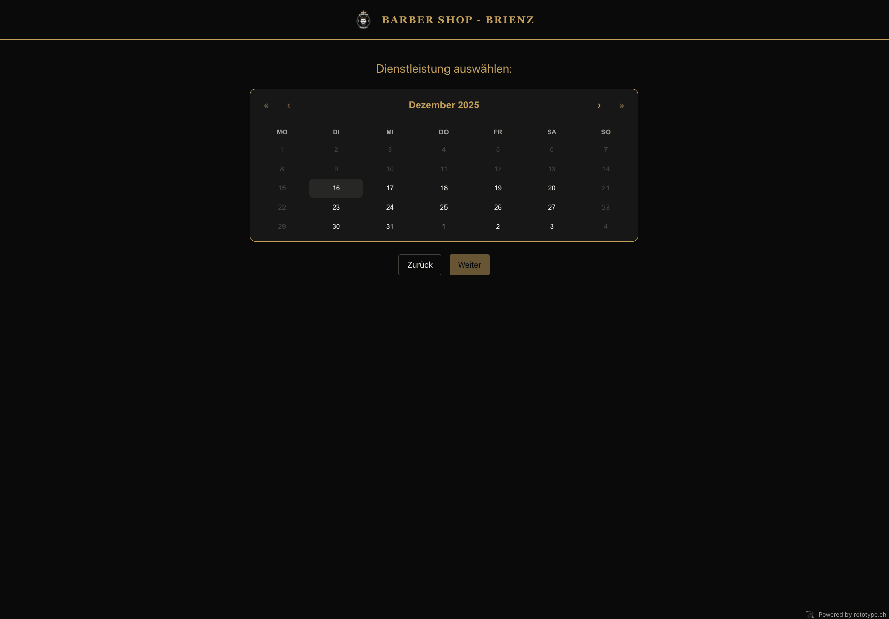 Barbershop Buchungssystem